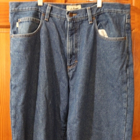 LL Bean Flannel-Lined Insulated Work Jeans 36×32 Warm Winter Utility - Picture 3 of 12